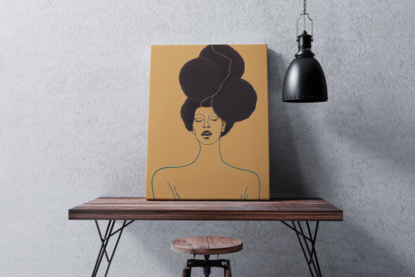 Poise | Black Woman Wall Art, Gallery Wrapped Canvas, 1.6